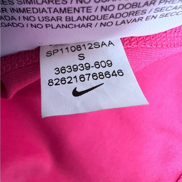 Nike Pro Combat Pink Short Sleeve Activewear Fitted Top Size Small - Picture 8 of 8